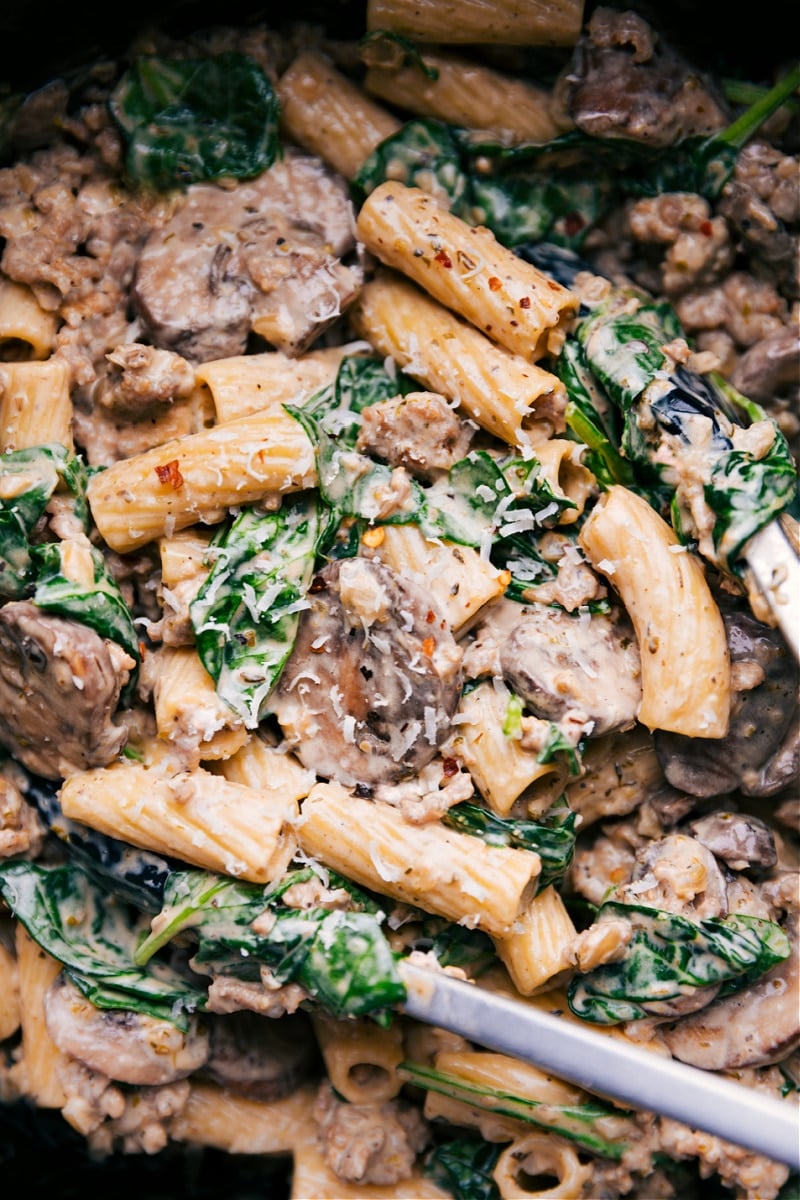 Creamy Sausage and Mushroom Rigatoni