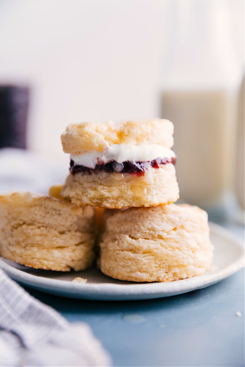 A plate of biscuits