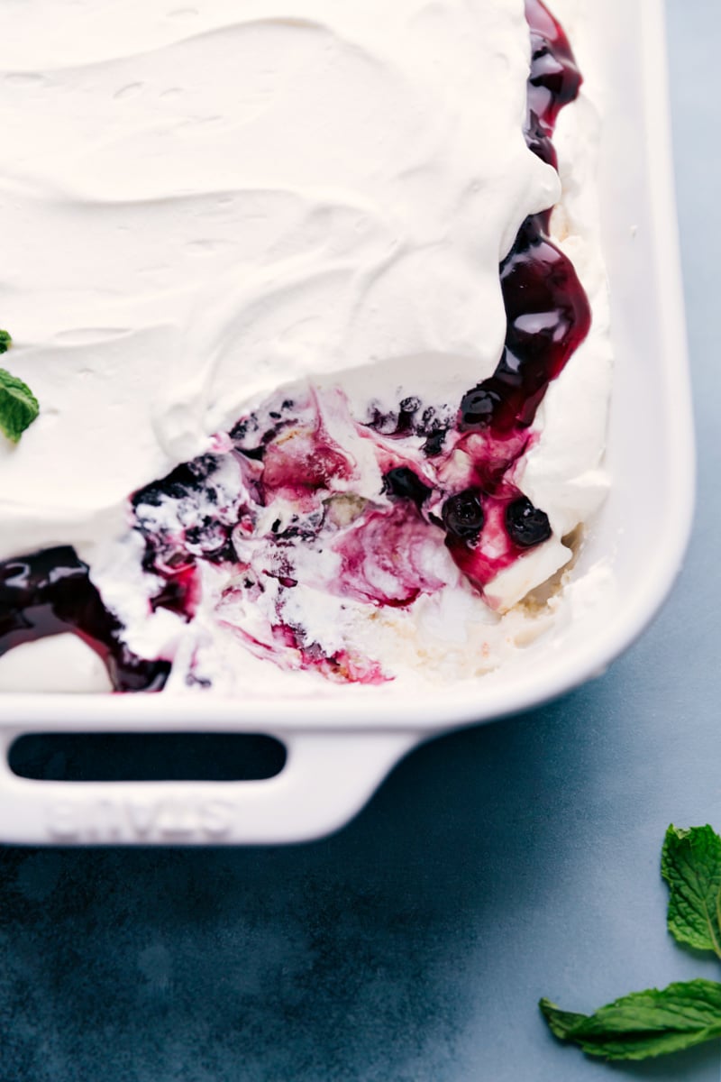 Blueberries and Cream Cake Trifle