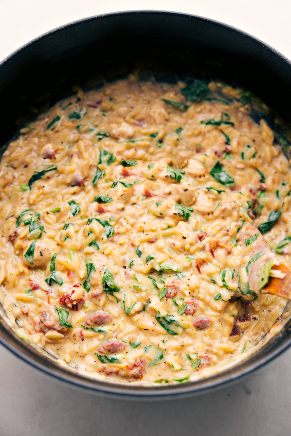 The Best One Pot Chicken Orzo Recipe One pot Chicken Orzo is ready to be enjoyed.