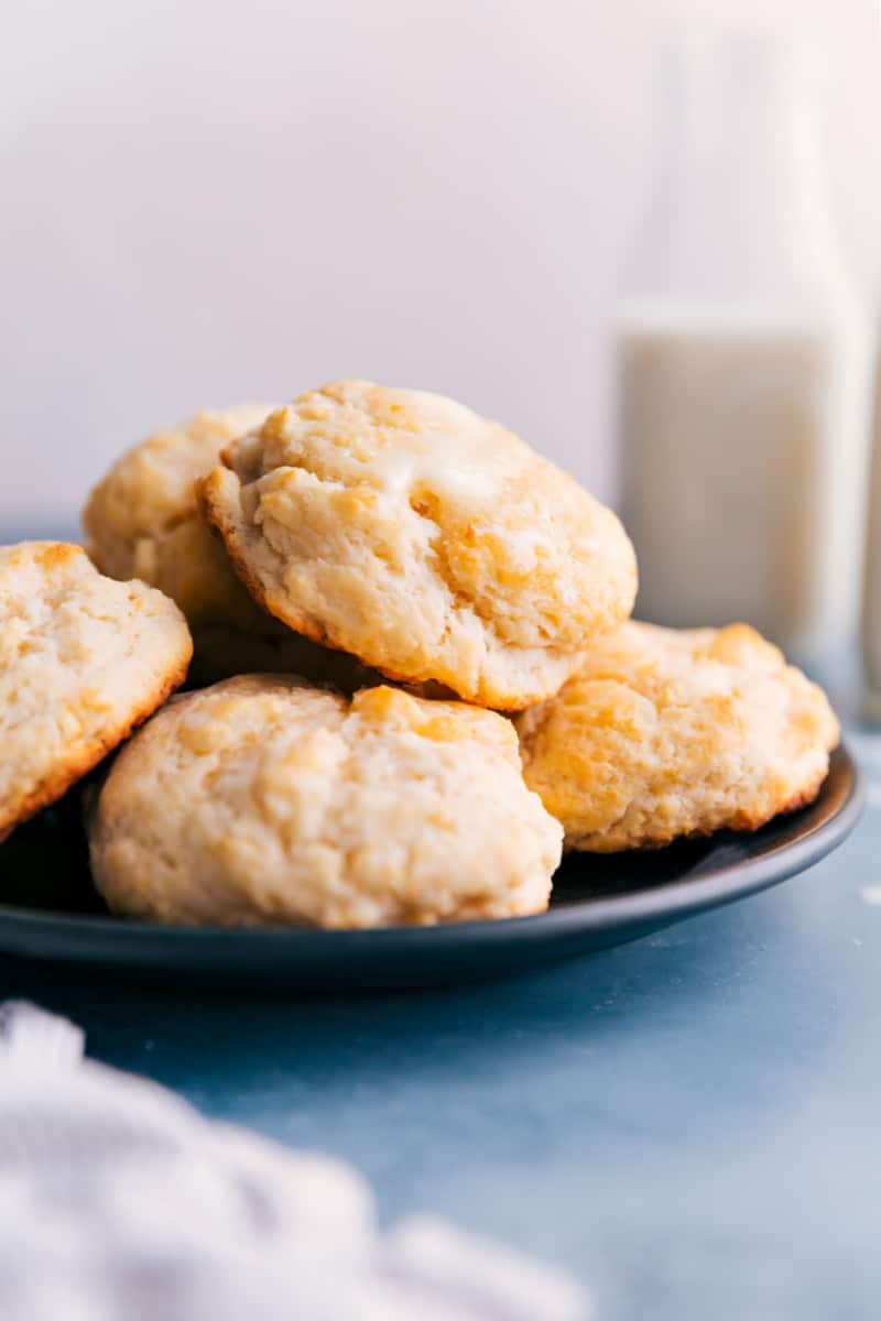 Image of a plate full of drop biscuits
