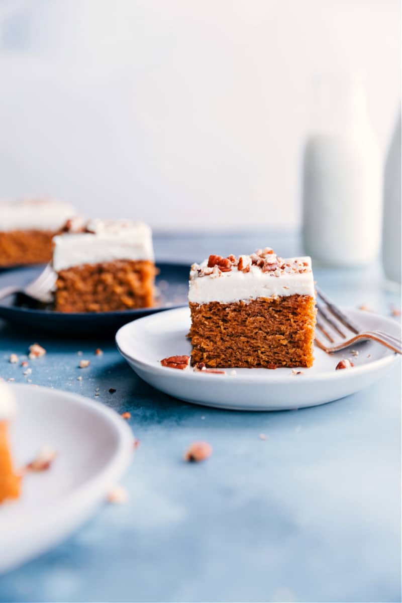 Pumpkin Bars on a plate