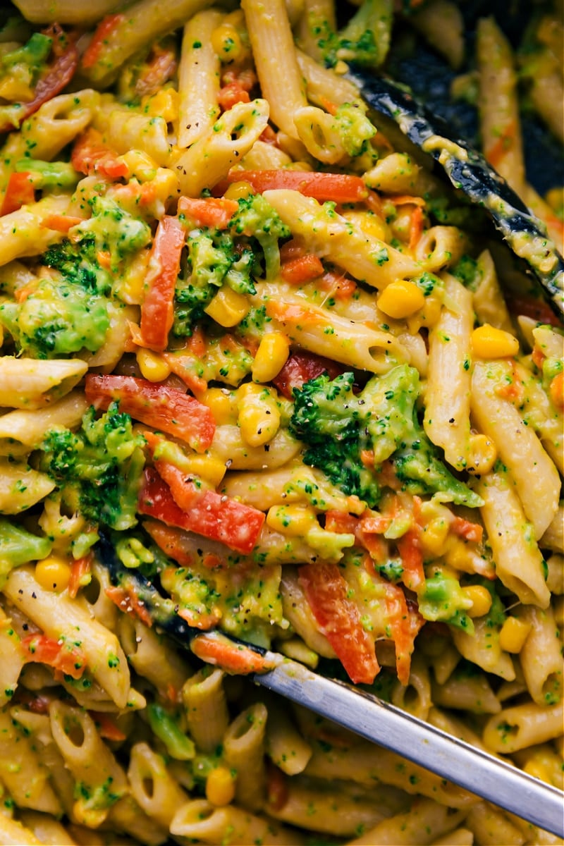 Overhead image of Vegetable Pasta