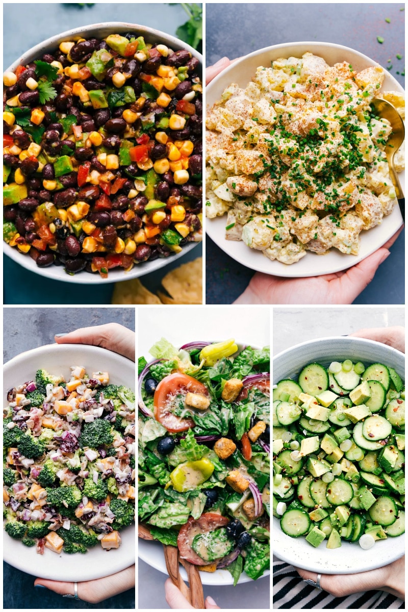 Collage of side dishes