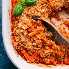 Chicken Parmesan Pasta (ONE Dish!)