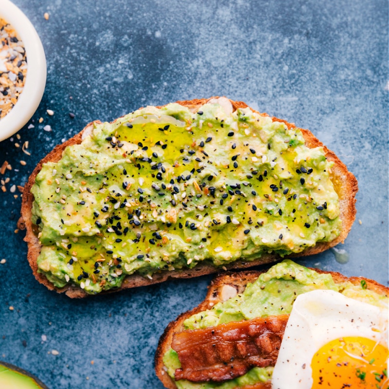 Overhead image of the Everything Bagel Avocado Toast