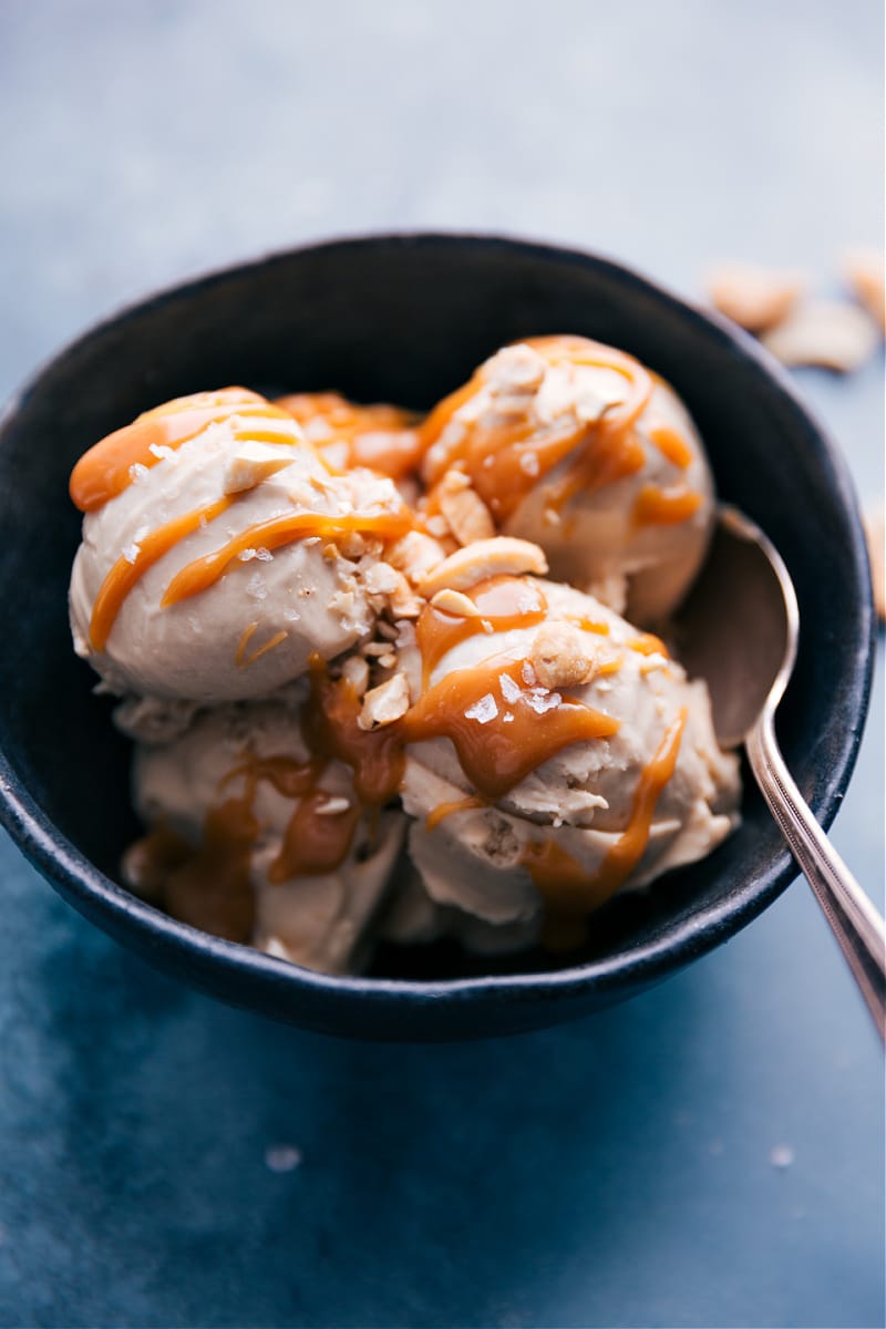 Cashew Ice Cream in a bowl