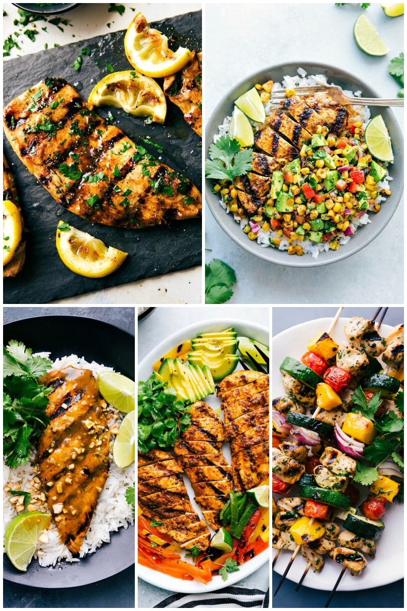 Collage of chicken breast recipes