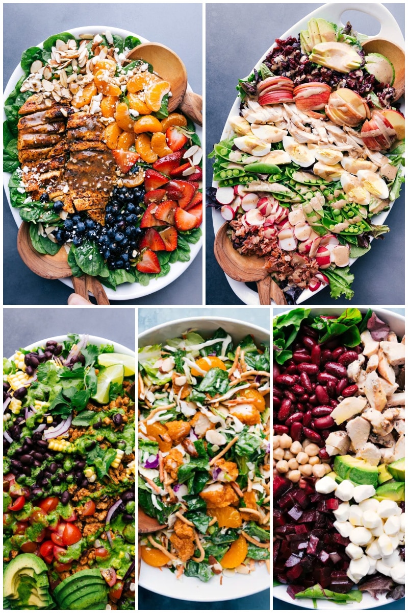 Collage of chicken salad recipes
