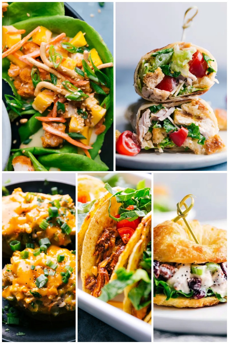 Collage of easy chicken recipes