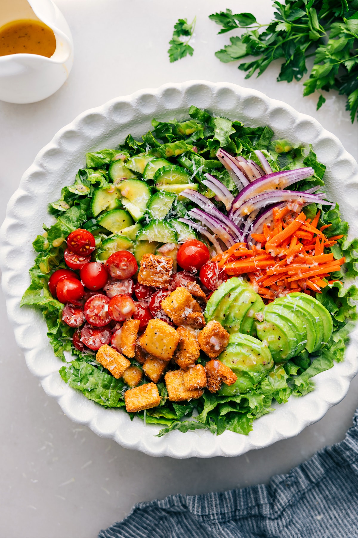 Fresh Garden Salad in a Bowl Freshly prepared garden salad in a bowl.