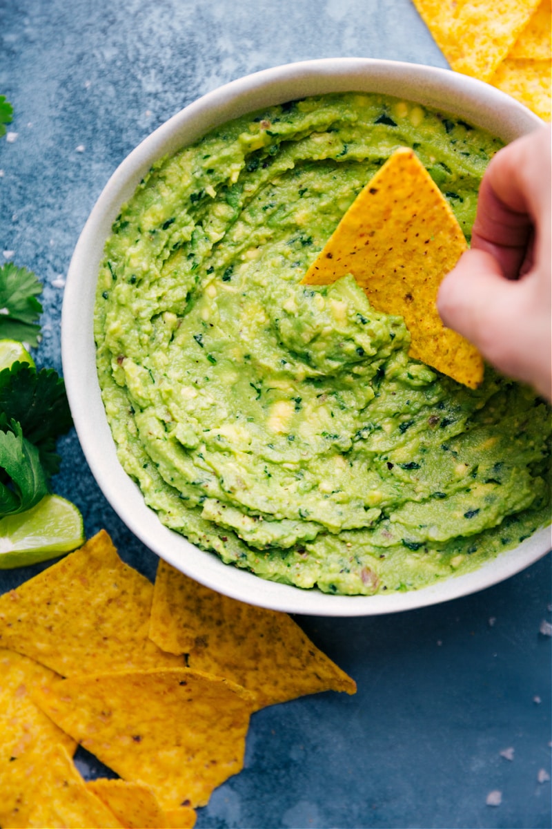 A bowl of guacamole