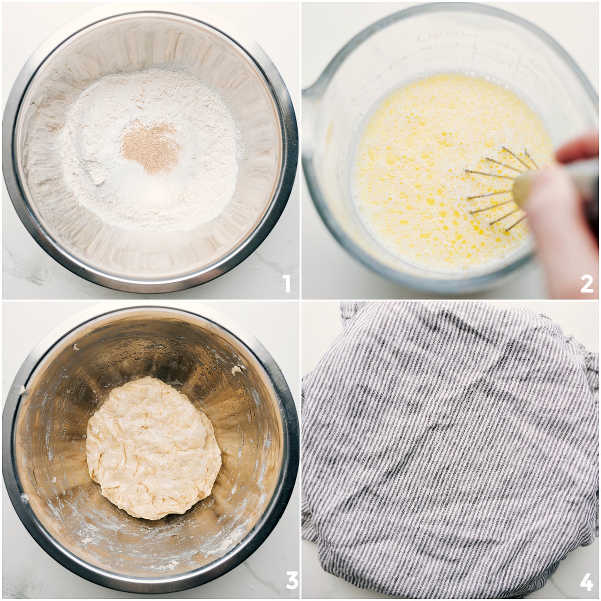 How To Make The Batter For This Fry Bread Recipe Fry bread dough being made and left to rise.
