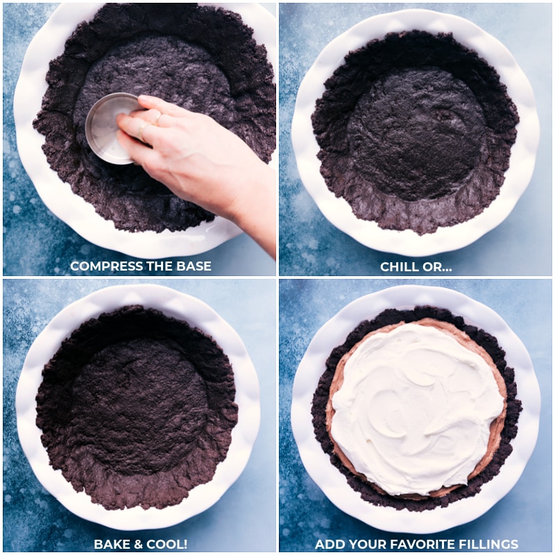 Process shots-- images of the crust being baked and then your favorite fillings being added