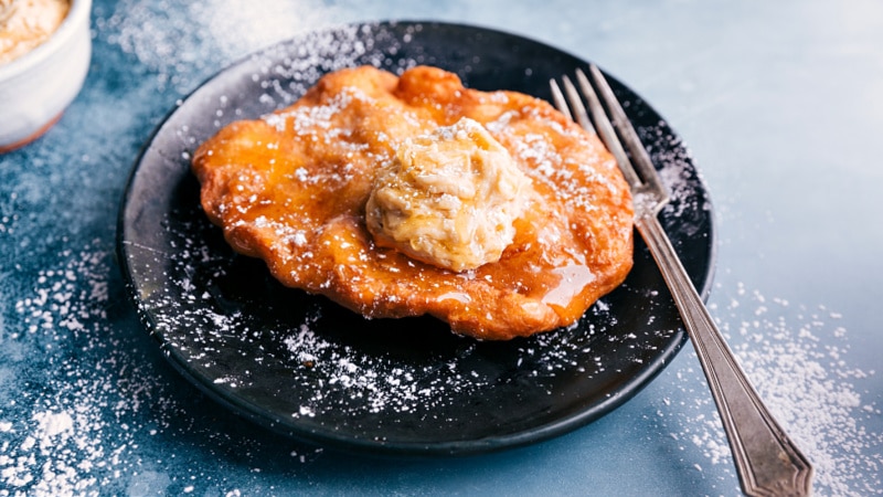 Side view of a scone