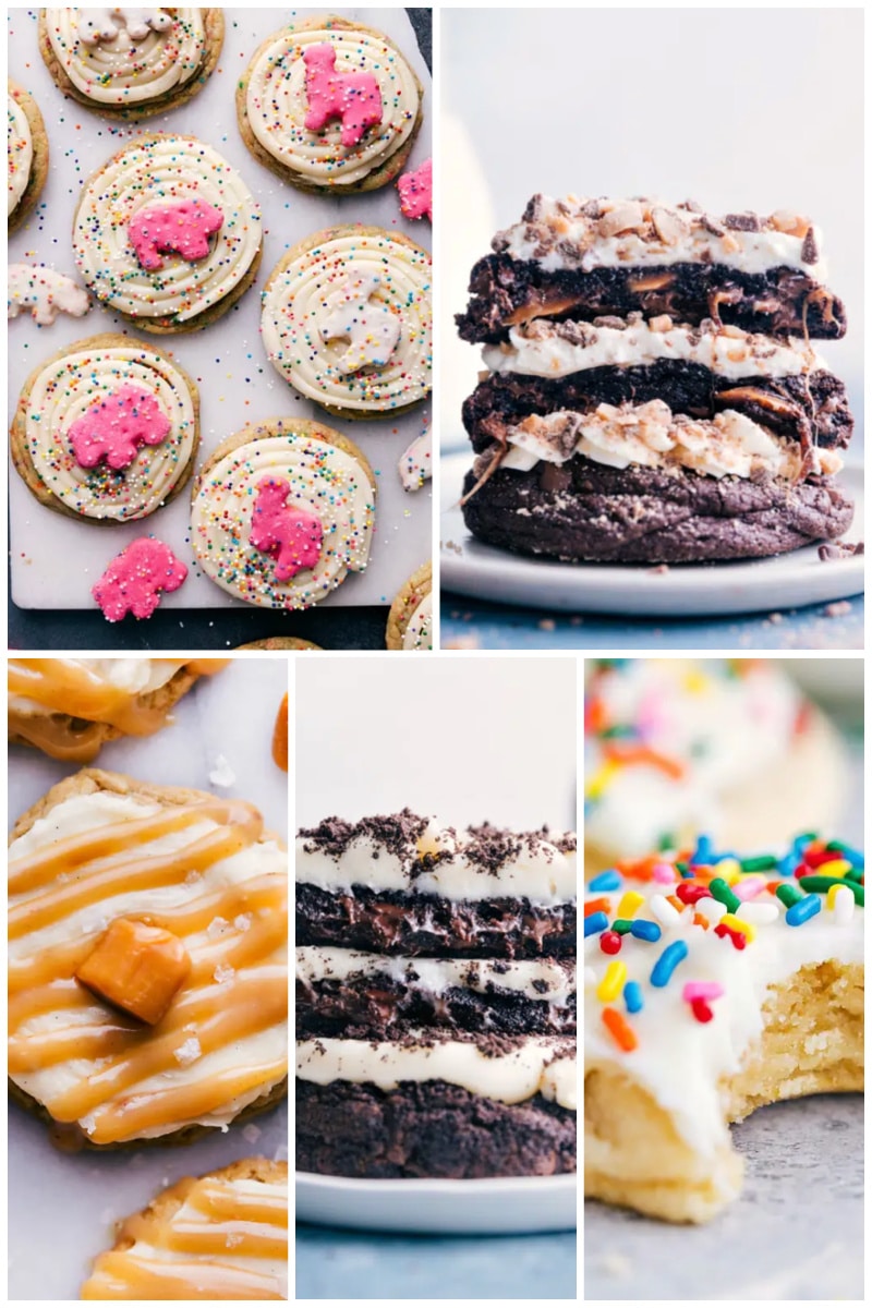 Collage of frosted cookie recipes