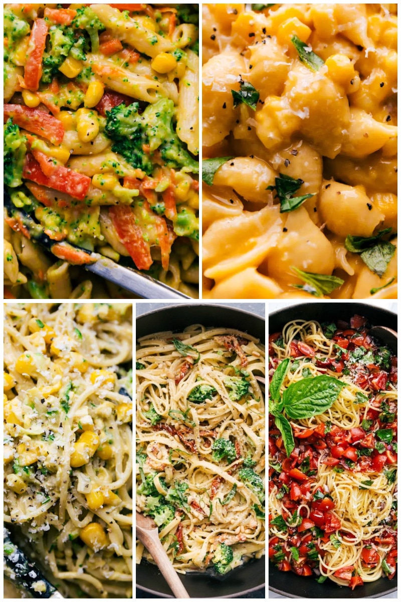 Collage of Vegetarian Pasta Recipes