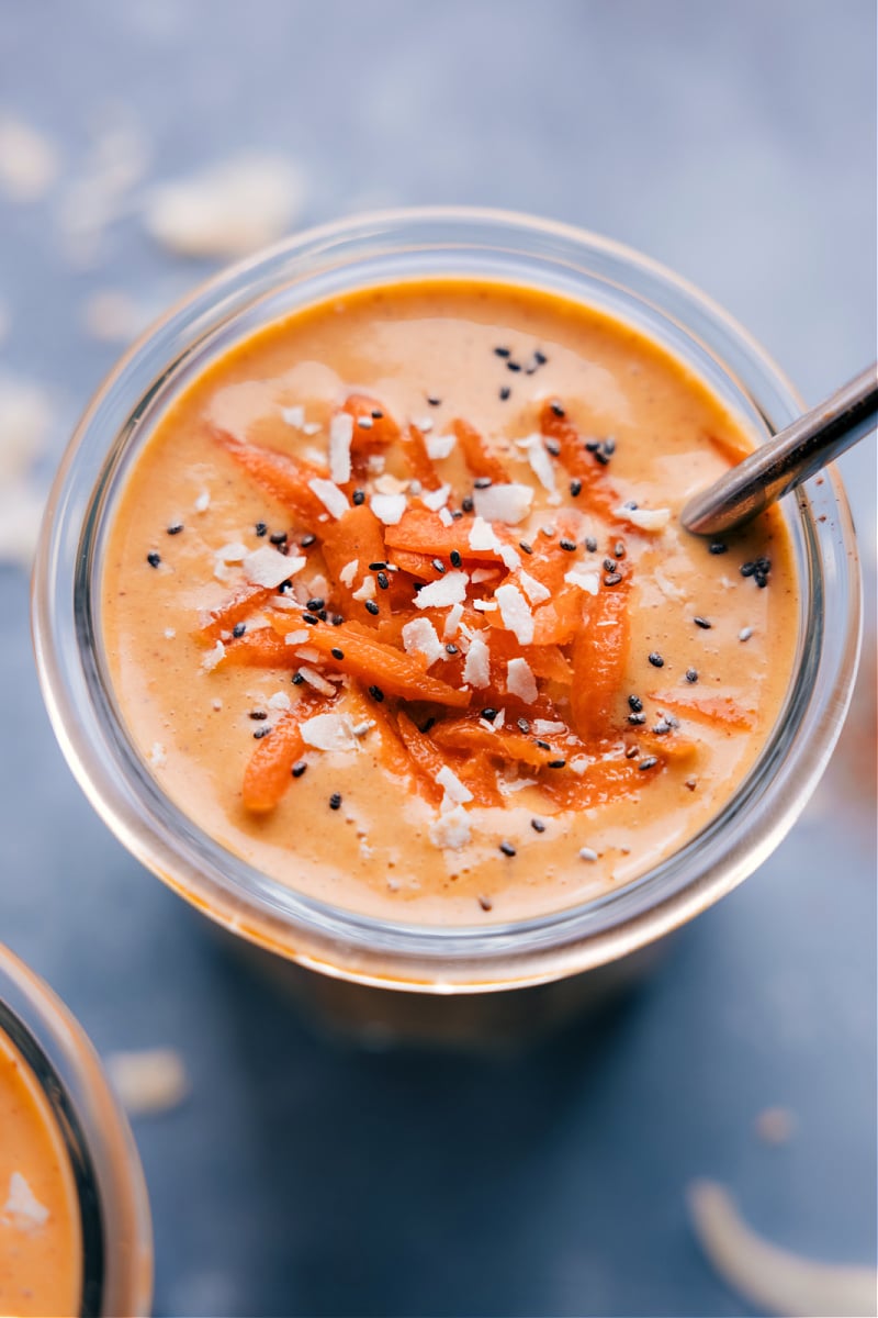 Overhead image of the Carrot Smoothie