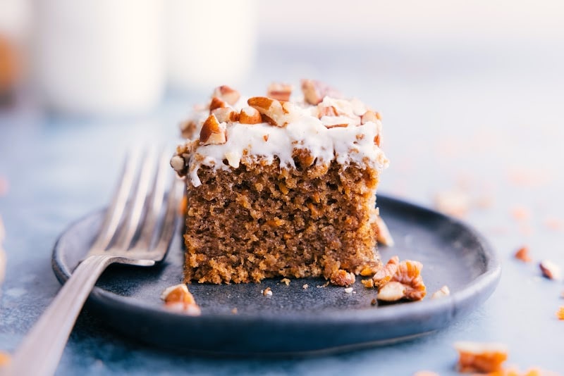 Image of the Gluten-Free Carrot Cake on a plate ready to be enjoyed