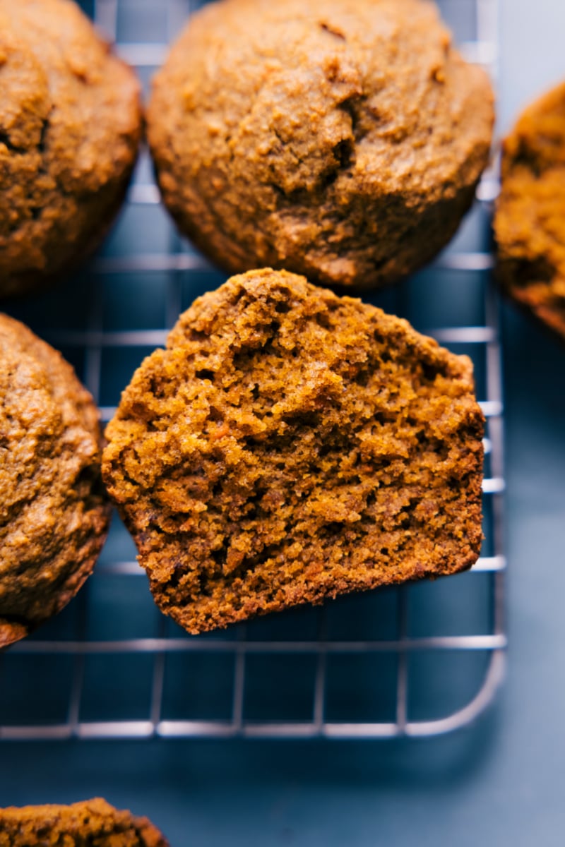 Overhead image of the Healthy Carrot Muffins