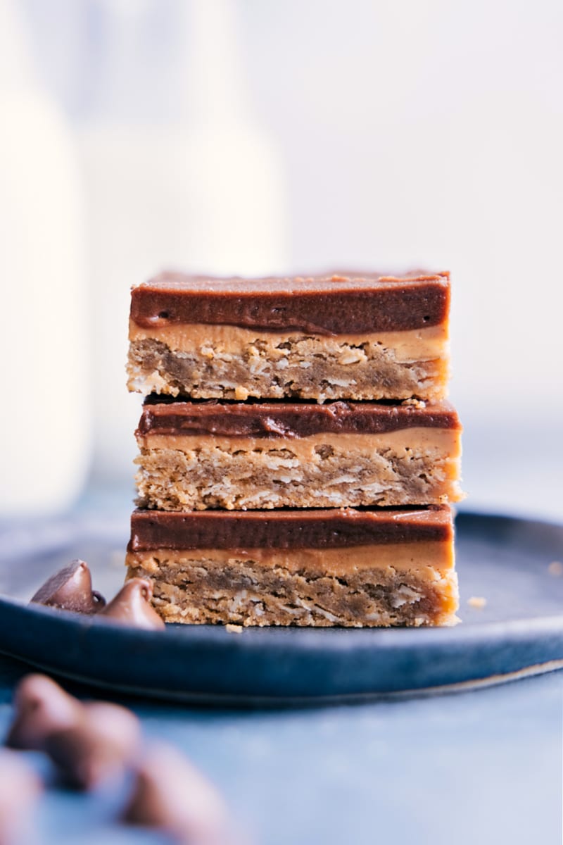 Image of Lunch Lady peanut Butter Bars stacked on top of each other