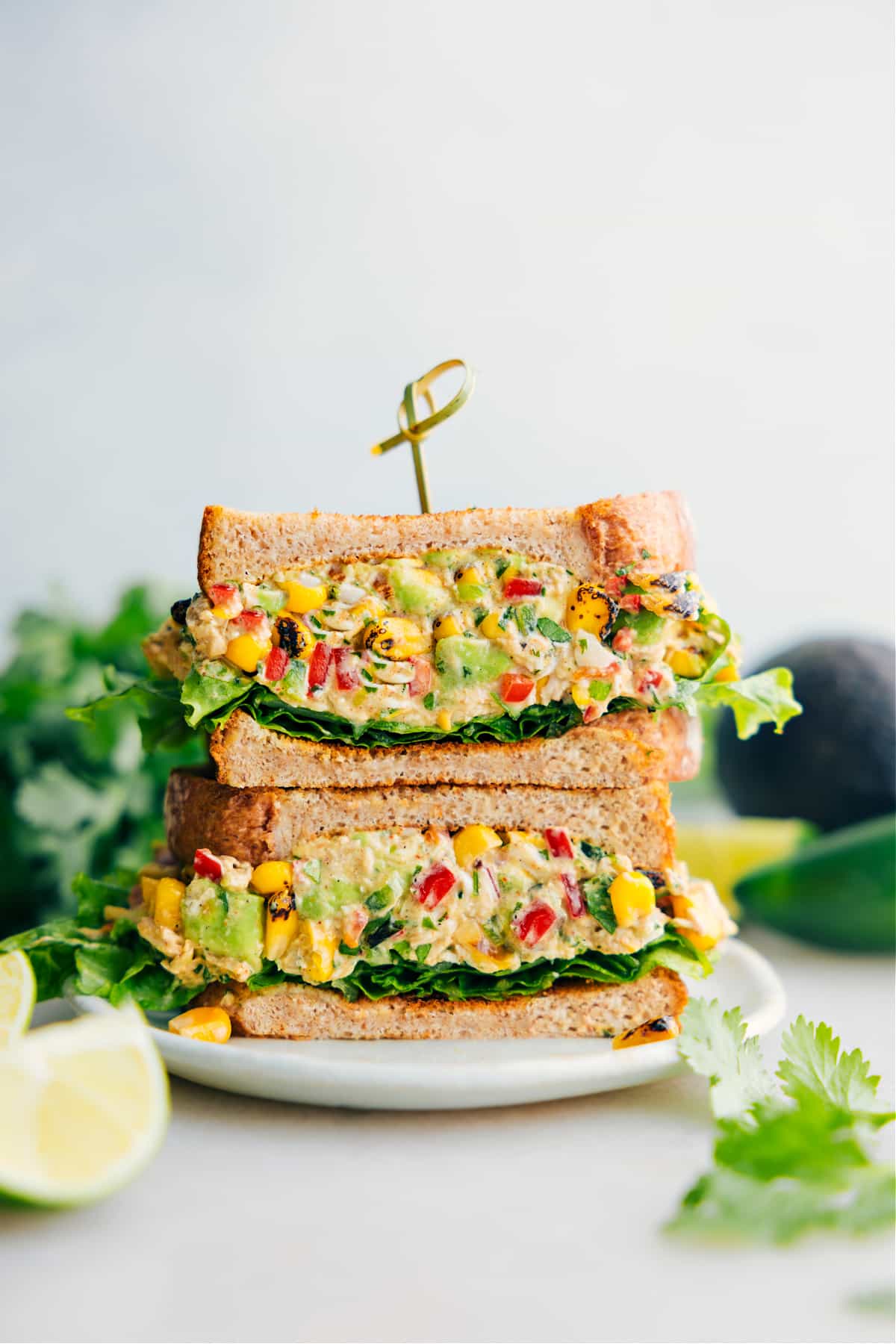 Meal Prep Taco Bowls Mexican street corn chicken salad with smoky corn, chicken, avocado, and creamy dressing.