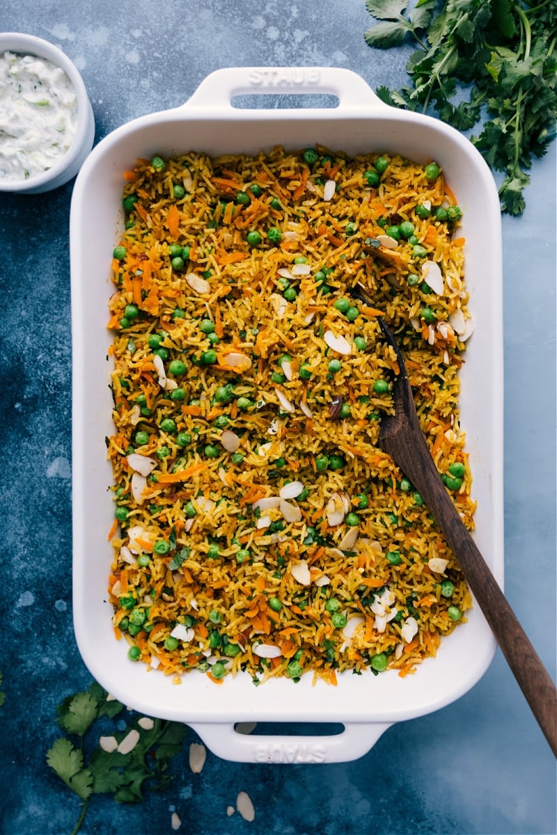 Overhead image of the curry rice