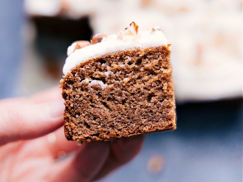 Close-up view of Healthy Banana Cake.