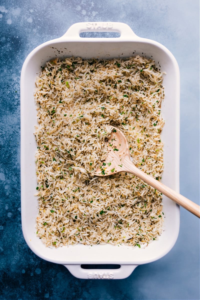 Overhead image of the Lemon Rice