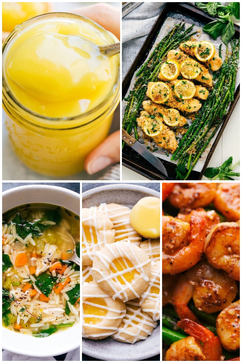 Collage of lemon recipes