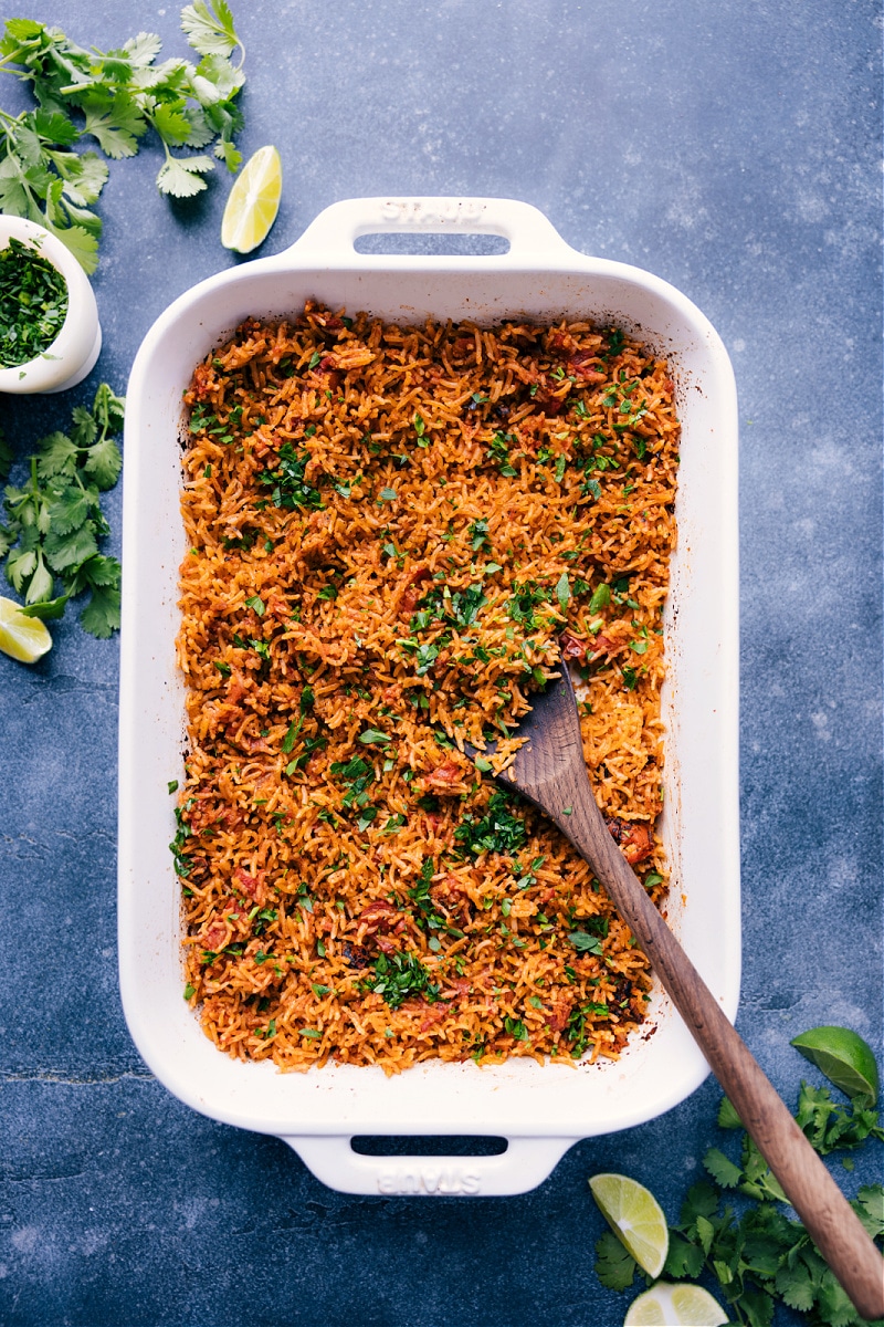 Overhead image of Mexican Rice