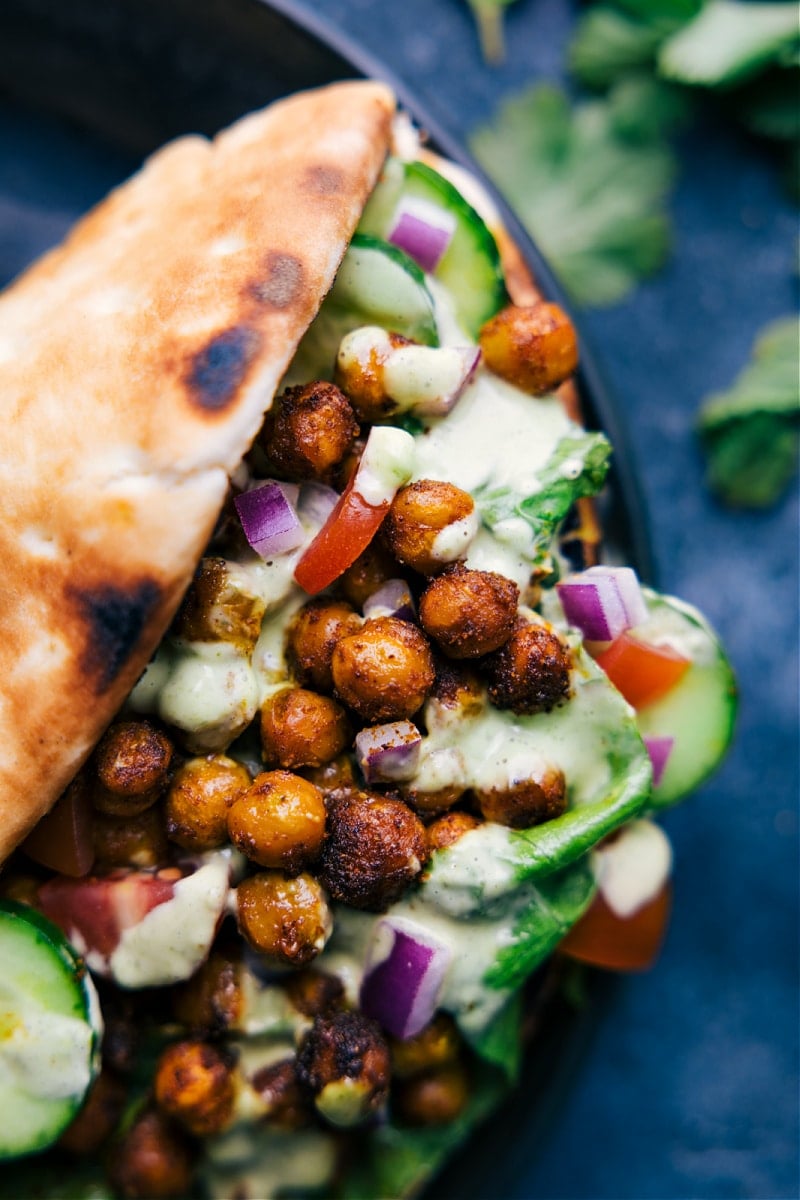 Overhead image of the Tikka Masala Wraps