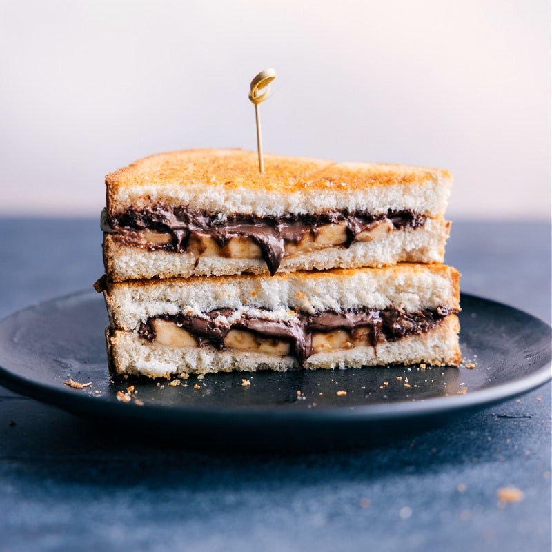 Image of the Peanut Butter and Nutella Air Fryer Sandwich