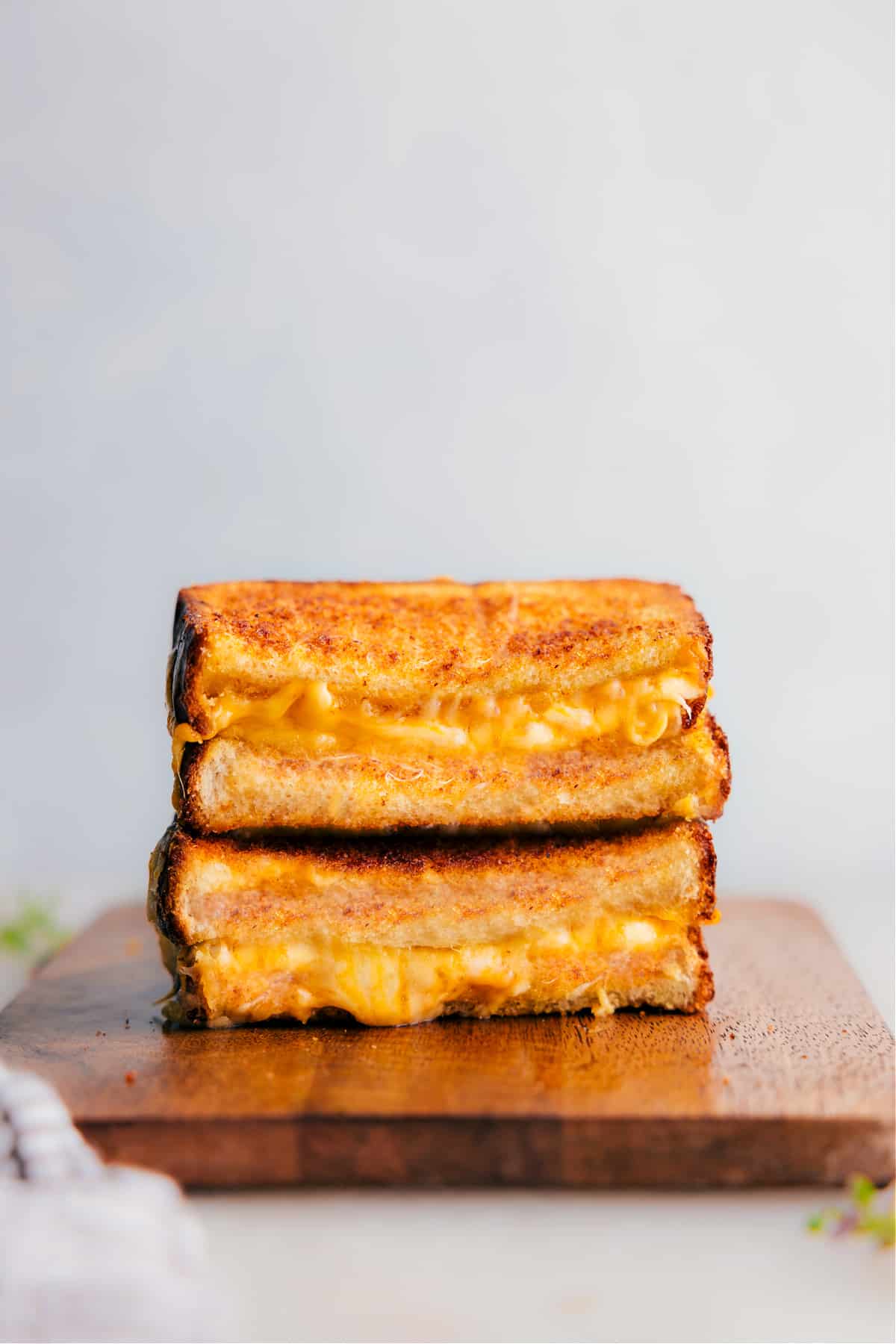 Meal Prep Taco Bowls Grilled cheese with crispy bread and three layers of melted cheese.