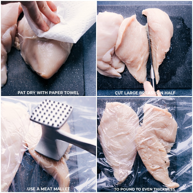 Process shots-- images of the chicken being prepped