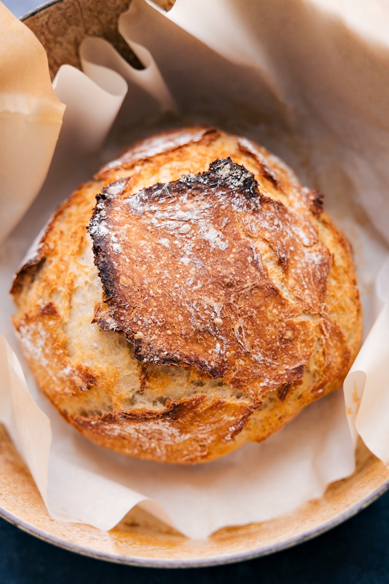 Overhead image of the No-Knead Bread