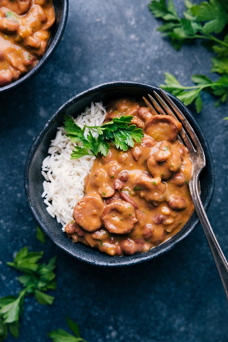 A bowl filled with Red Beans and Rice