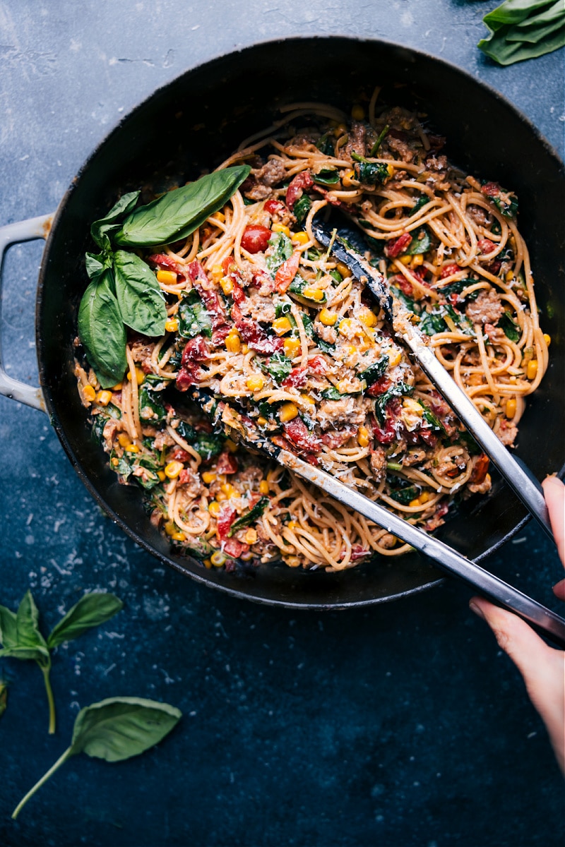 Overhead image of Summer Pasta