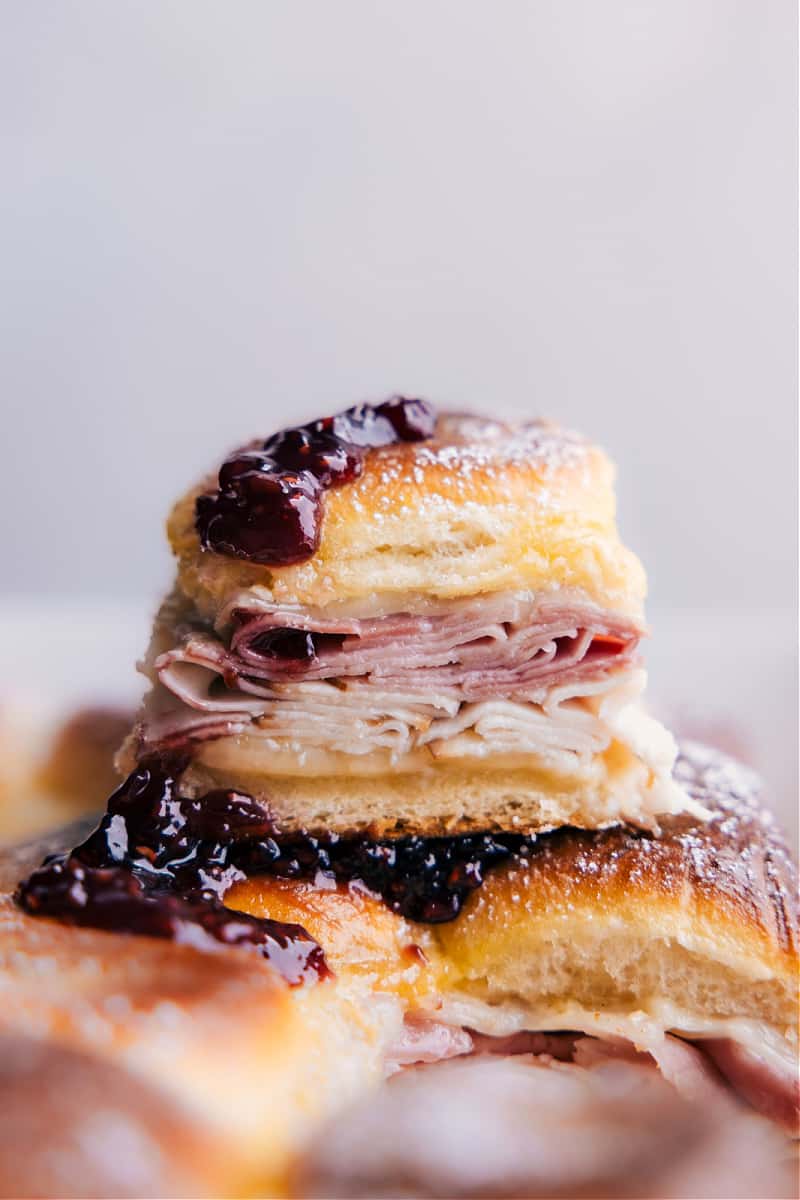 Image of the Monte Cristo sliders Stacked on top of each other