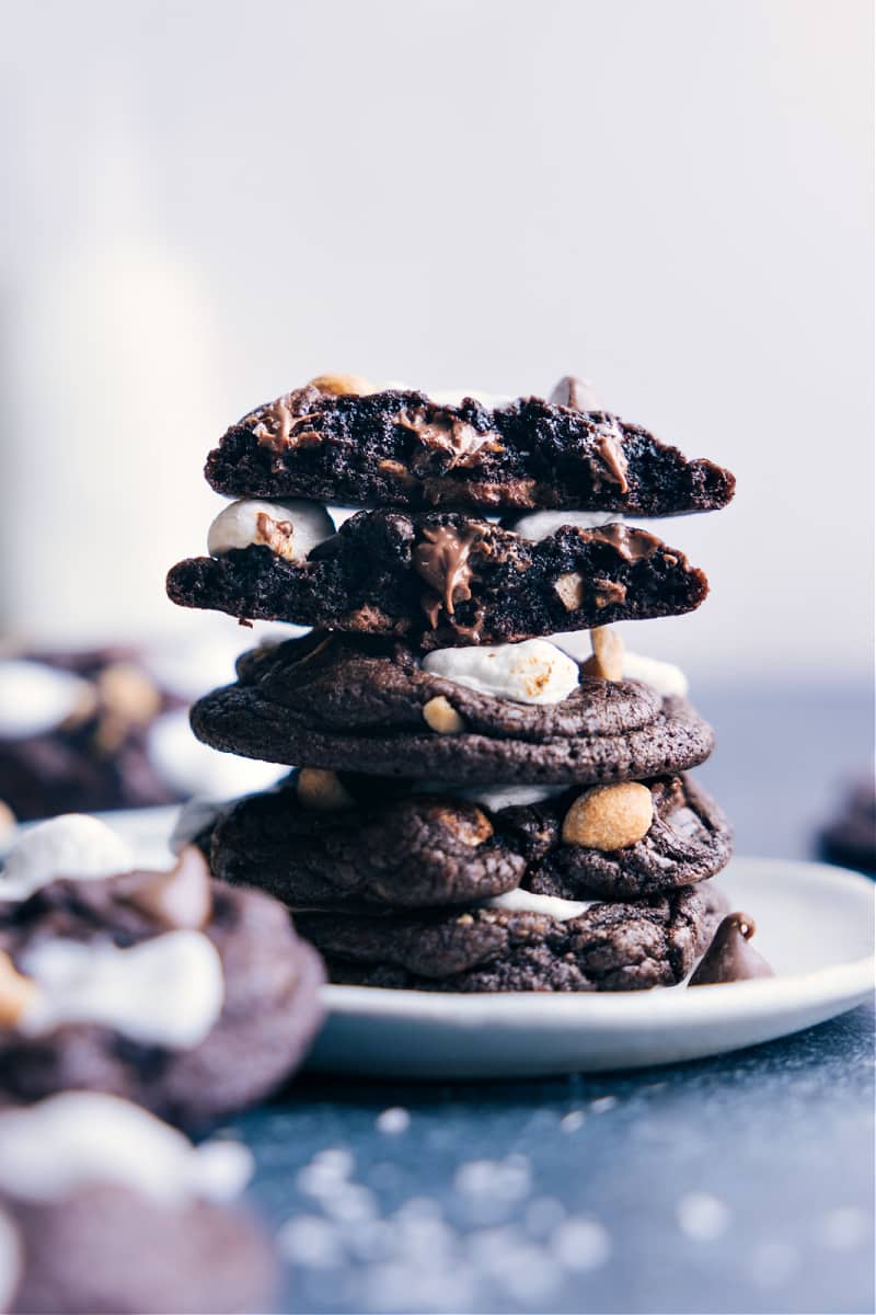 Image of the Rocky Road Cookies on a plate