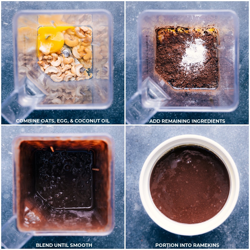 Process shots-- images of the chocolate oats being made