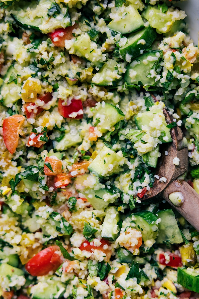 Closeup view of Bulgur Salad