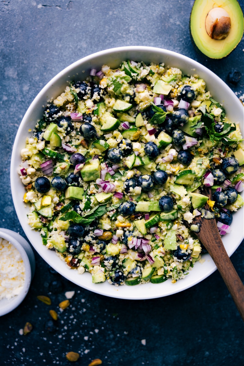 Overhead image of Blueberry Corn Salad