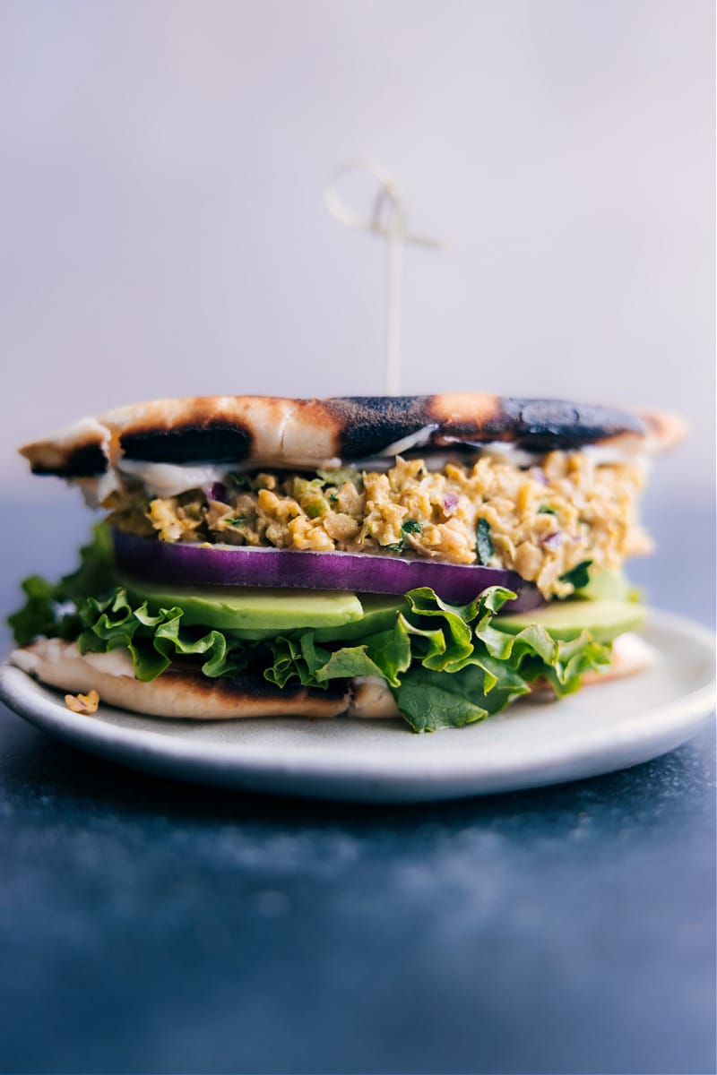 Overhead image of Curried Chickpea Salad