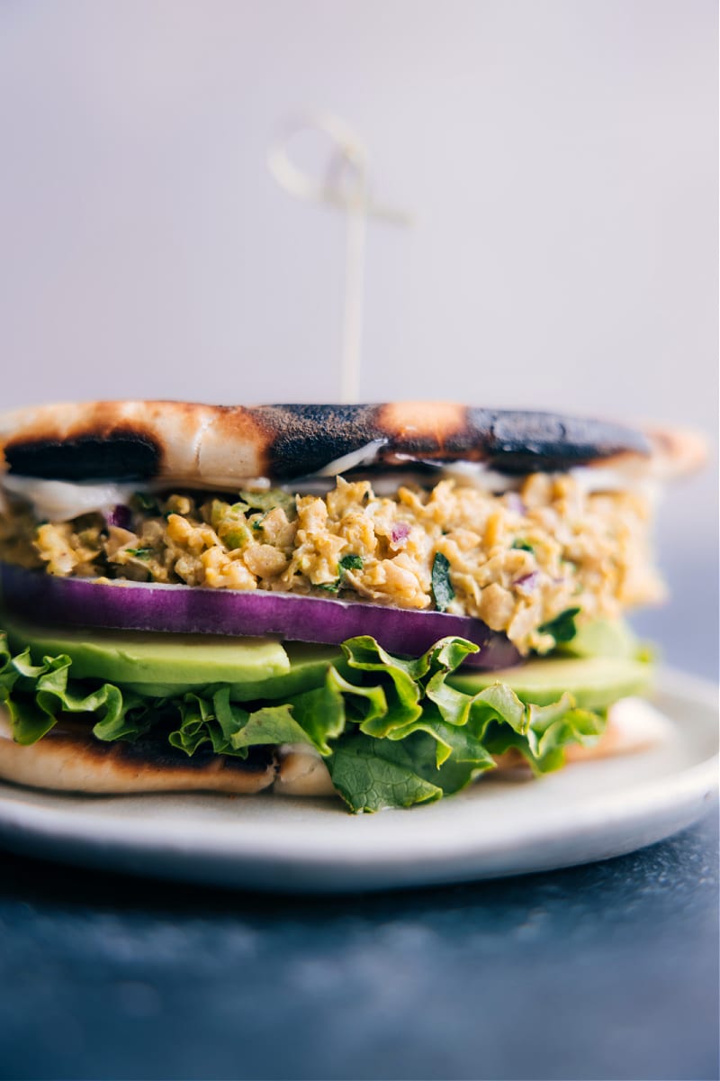 Image of the Curried Chickpea Sandwich on a plate