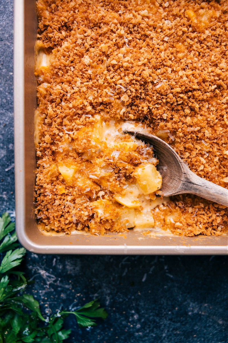 Overhead image of Cheesy Potatoes