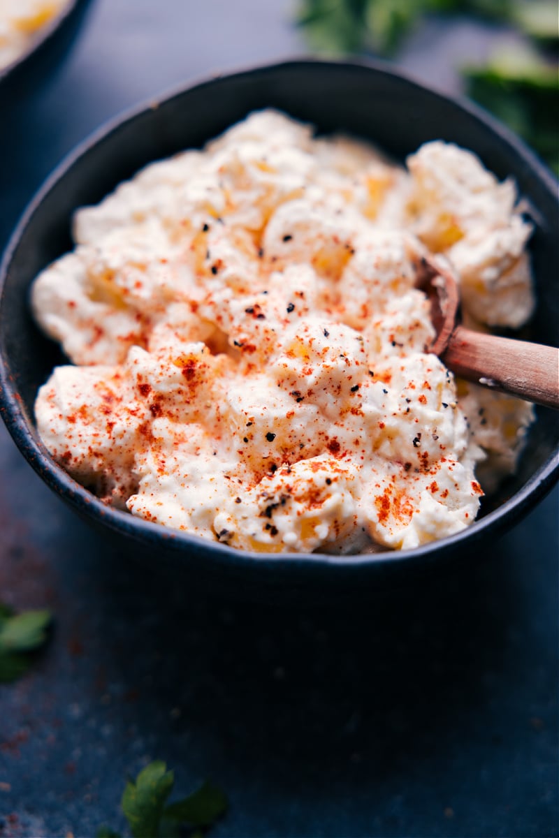 Overhead view of Creamy Potatoes