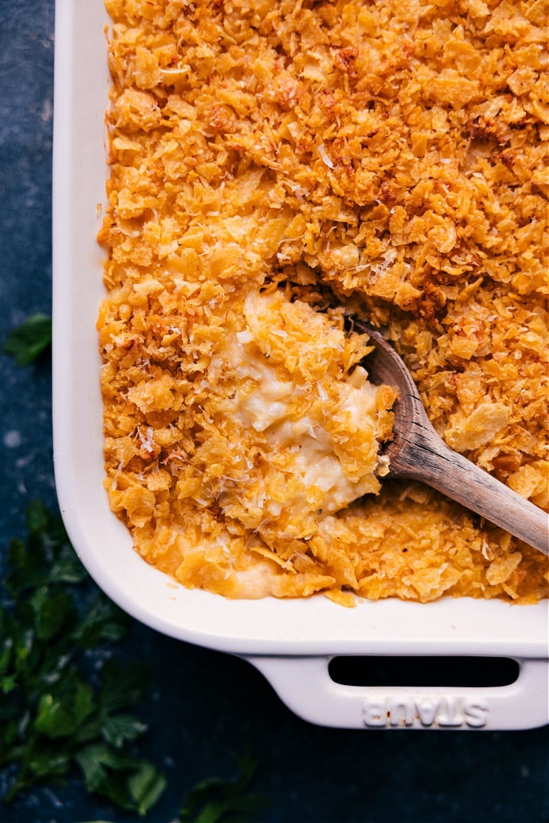 Overhead image of Funeral Potatoes