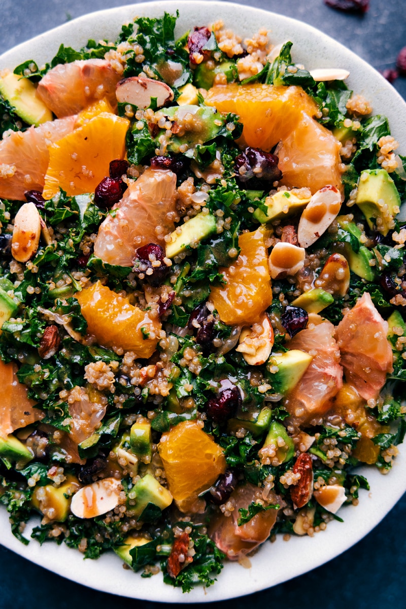 Up-close overhead image of the Grapefruit Salad