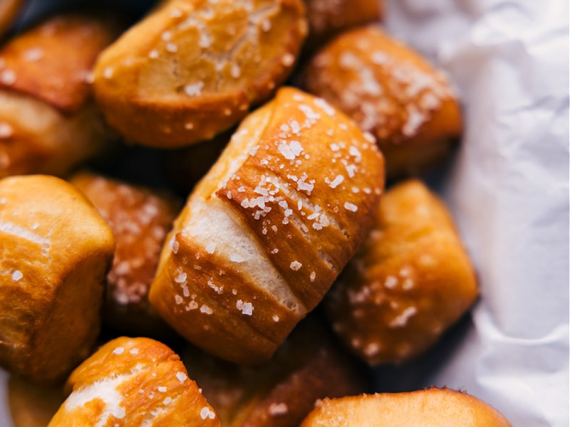 Up close overhead image of the snack